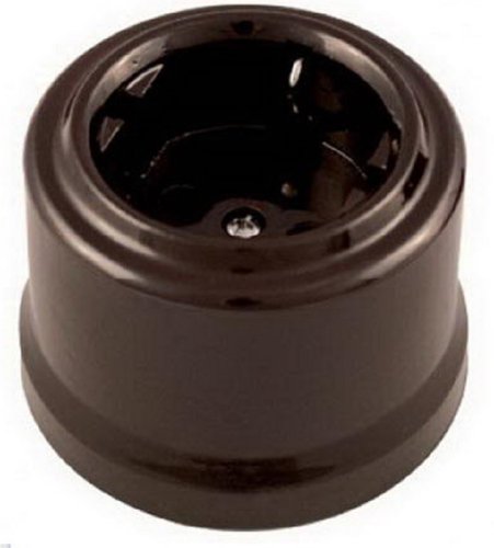 Розетка-ретро с заземлением керамика Bironi Лизетта 1-м. коричневый картинка